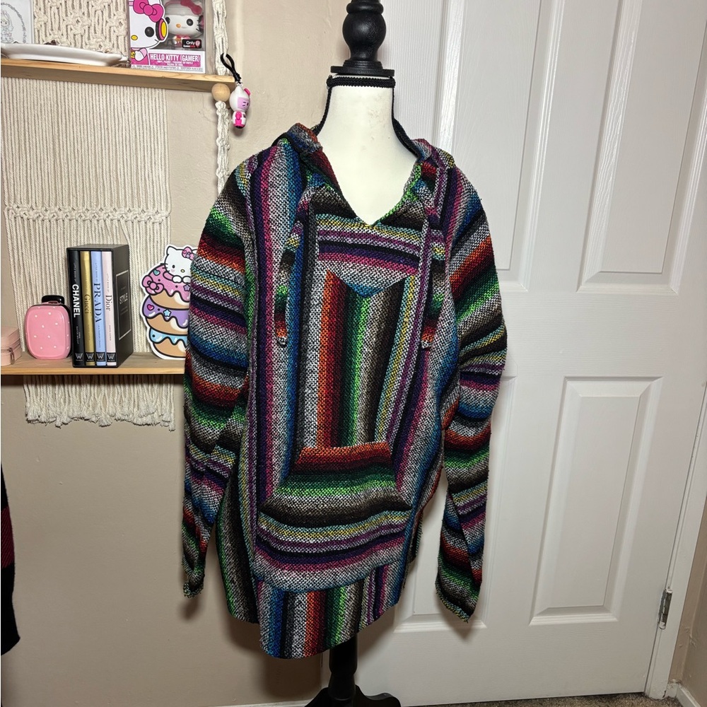 Multicolor Striped Baja Sweater